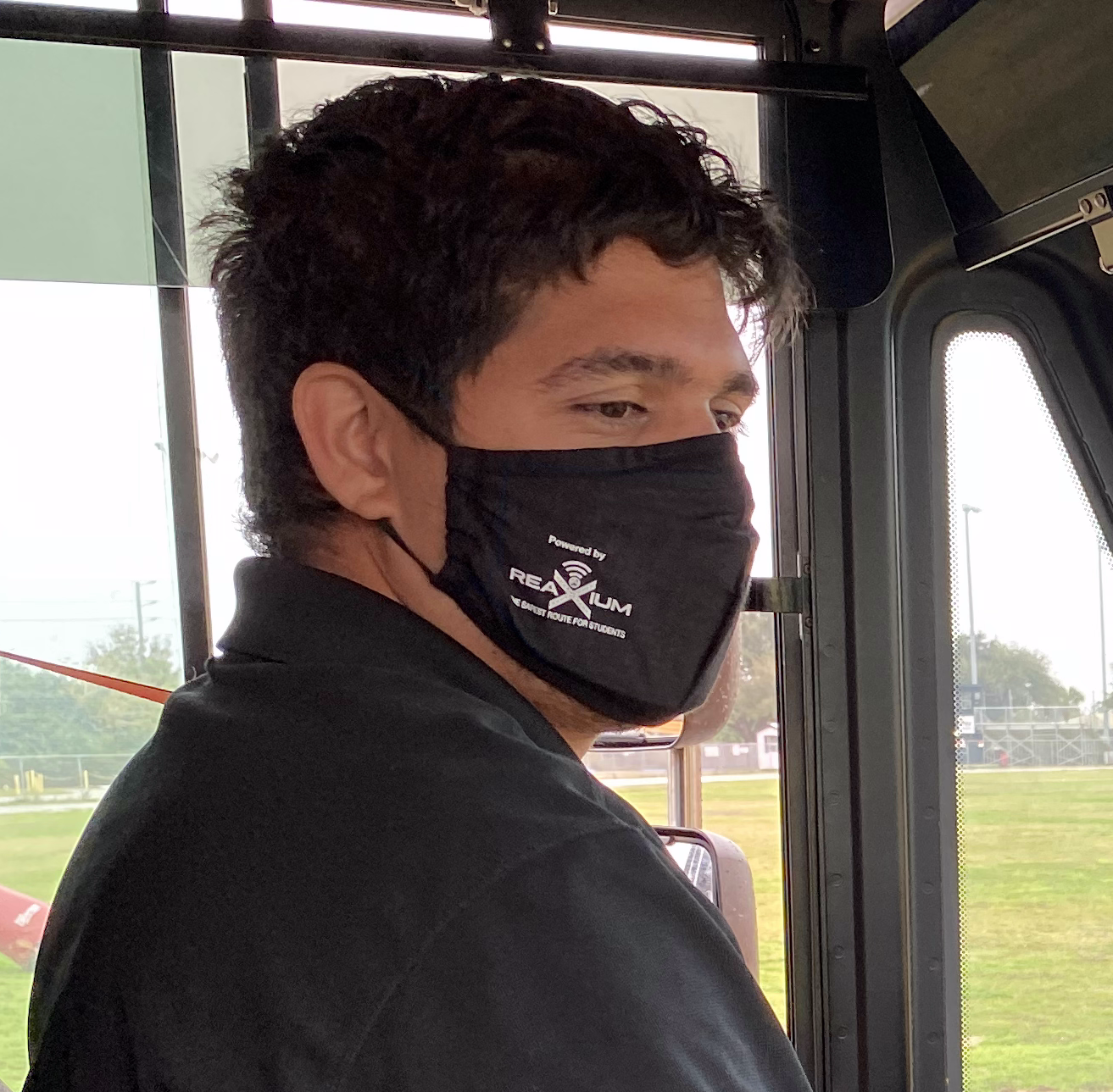 School Bus driver with mask